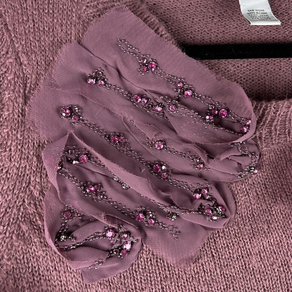 Soft Surroundings Sweater Womens Small Purple Pink Cardigan Button Up‎ Alpaca - Picture 6 of 14